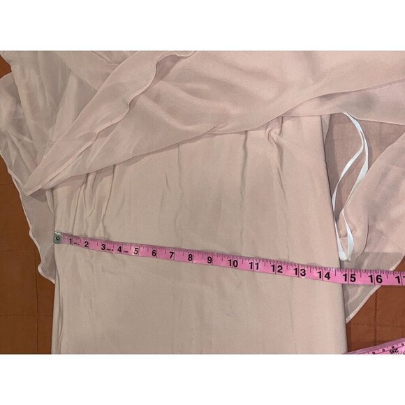 NWT XSCAPE Blush Pink Beaded Neckline Maxi Dress Women's Size 6 - Picture 7 of 11